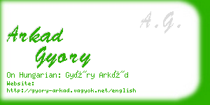 arkad gyory business card